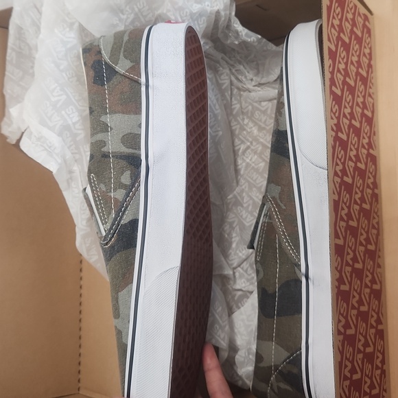 NWB Vans Mens 13 Classic Slip On Washed Camo Shoes - Picture 6 of 8